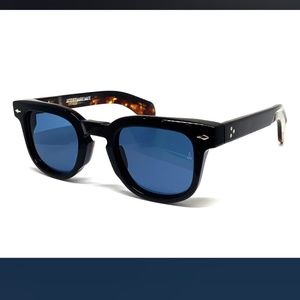 Jacques Marie Mage Jax Tortoise Sunglasses with blue lenses